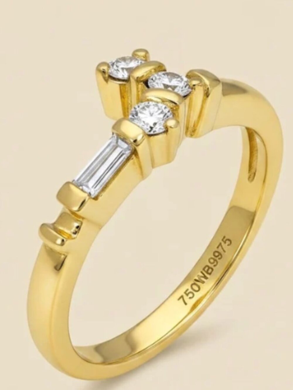 18k Martin Flyer Diamond Bridal Registry Wedding Heirloom Band